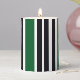 Moderne, weiße, grüne schwarze Gestaltungsform Stumpenkerze