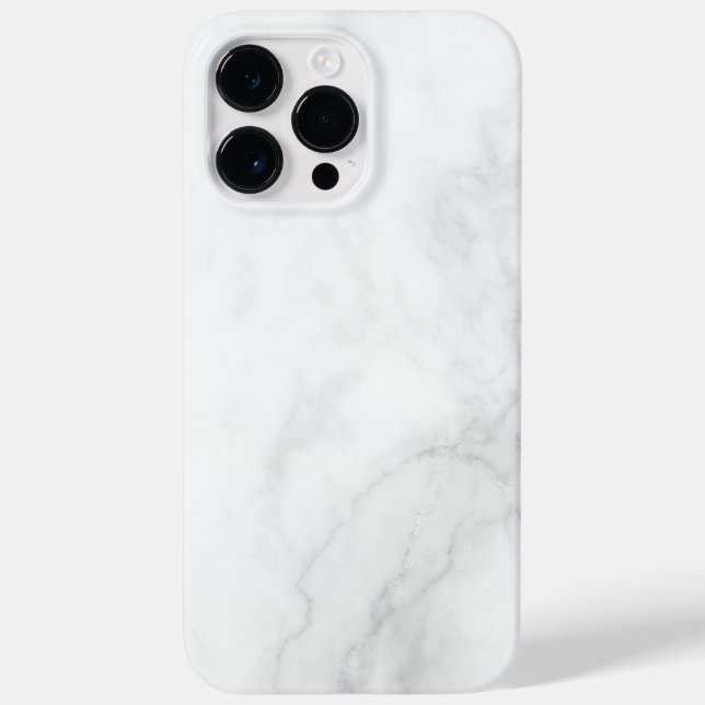 Moderne weiße Marmor Case-Mate iPhone 14 Pro Max Hülle (Rückseite)