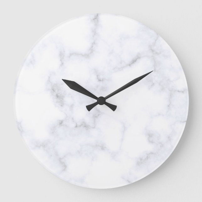 Moderne weiße Marmor Große Wanduhr (Vorderseite)