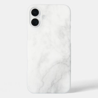 Moderne weiße Marmor iPhone 16 Plus Hülle