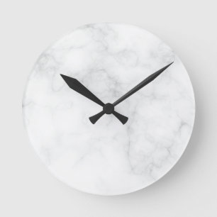 Moderne weiße Marmor Runde Wanduhr