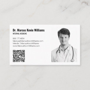 Moderne Weiße Minimalistische Medizin Arzt Horizon Visitenkarte