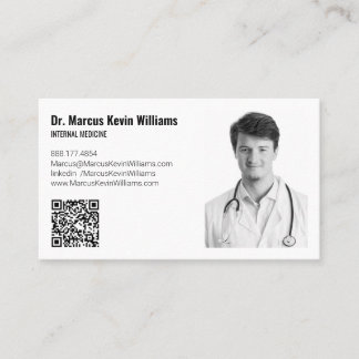 Moderne Weiße Minimalistische Medizin Arzt Horizon Visitenkarte