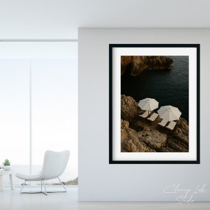 Moderne Weiße Minimalistische Strandstühle Poster