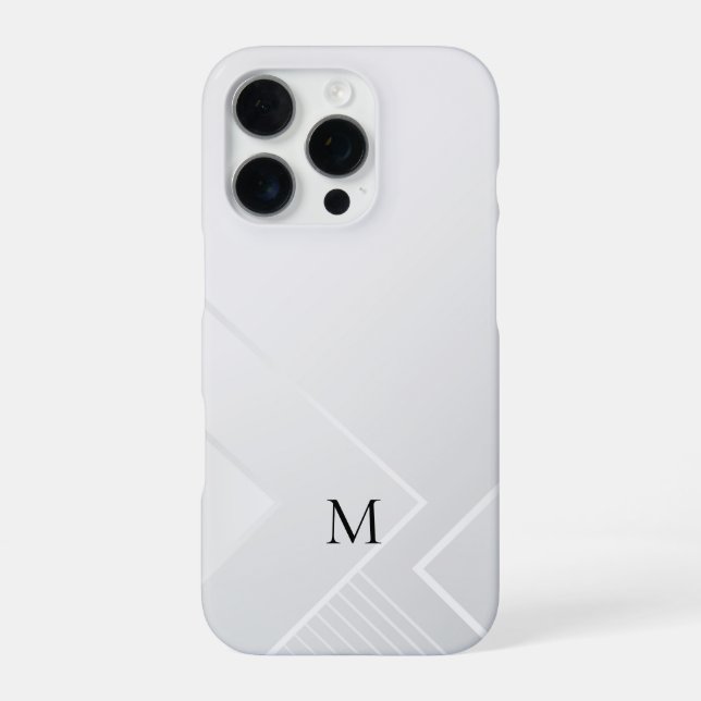 Moderne weiße Muster iPhone 16 Pro Hülle (Rückseite)