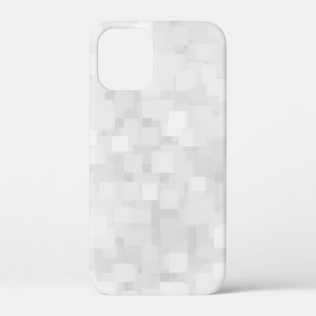 Moderne weiße quadratische Muster Case-Mate iPhone Hülle (Rückseite)