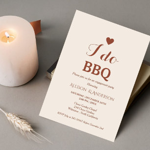 Moderne weiße Schrift i do Grillen Engagement Part Einladung