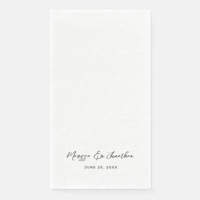 Moderne, weiße Schwarze Hand Serviette (Vorderseite)