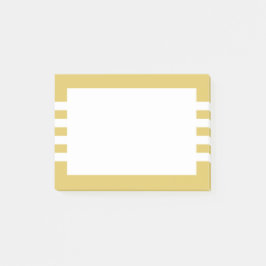 Moderne weiße Streifen goldgelb Post-it Klebezettel