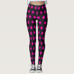 Moderne weiße Tupfen auf Schwarzem, Stellenmuster Leggings<br><div class="desc">Legging mit modernen lila Polkapunkten,  Stellen auf schwarzem Muster.
Modernes,  modisches Legging.
Polkapunkte ist der neue Trend jetzt.</div>