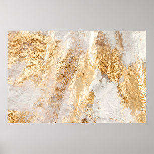 Moderne, weiße und goldfarbene Grundfarbe Tex Poster