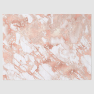 Moderne weiße und roségoldene Marmoroptik Seidenpapier