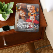 Moderne Weiße Weihnachts-Schrift-Overlay-Foto