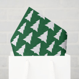 Moderne weiße Weihnachtsbaummuster Seidenpapier