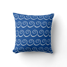 Moderne weiße Wirbel auf einem Navy Blue