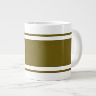 Moderne, weitläufige Goldene Olive Streifen auf We Jumbo-Tasse