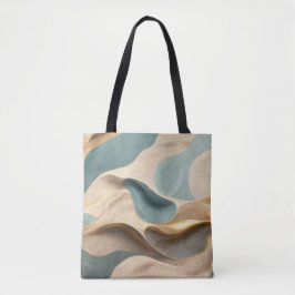 Moderne Welle in beigem Blau Tasche