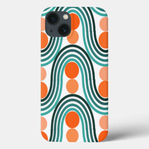 Moderne Wellen und Kreise des Mitteljahrhunderts Case-Mate iPhone Hülle
