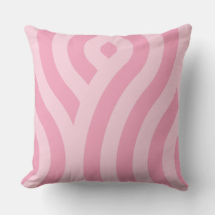 Moderne Wellenstreifen Muster Rosa Kissen