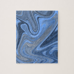 Moderne wellige blaue Wasser-Marbel mit Farbverlau
