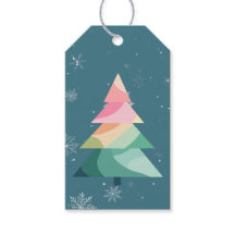 Moderne wellige Weihnachtsbaum-Geschenkkarte