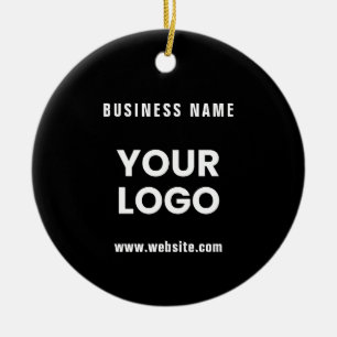 Moderne Werbe-Logo & Text   Bearbeitbare Farbe Keramik Ornament