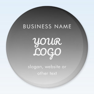 Moderne Werbe-Logo & Text Bearbeitbare Farbe Magnet