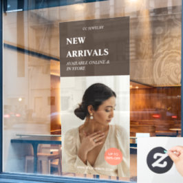 Moderne Werbeaktion Foto Brown Business Ads Fensteraufkleber