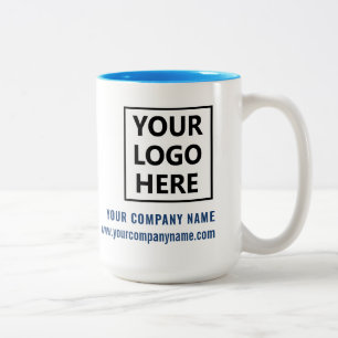 Moderne Werbeunternehmen-Logo-Slogan-Website Zweifarbige Tasse