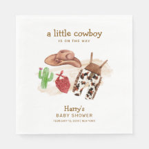 Moderne Western Desert Cactus Cowboy Baby Shower
