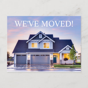 Moderne We've Moved Schriftart Neue Anschrift Ankündigungspostkarte