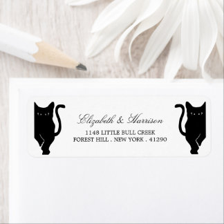 Moderne whimsical Black Cat Wedding