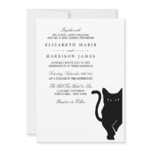 Moderne whimsical Black Cat Wedding