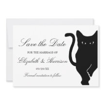 Moderne whimsical Black Cat Wedding