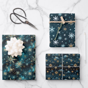 Moderne Whimsischer Weihnachtsfliege der Marine Geschenkpapier Set