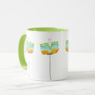 Moderne Whimsy Blumen Tasse