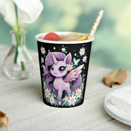 Moderne Whimsy Unicorn Kinderdusche Pappbecher