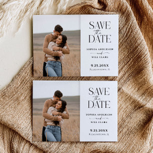 Moderne Whimsy Wedding rettet das Datum Einladung