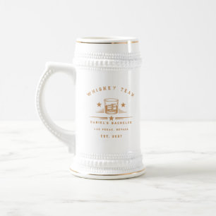 Moderne Whiskey-Wochenend-Junggesellenabschiedspar Bierglas