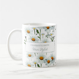 Moderne White Daisy-Sitte Kaffeetasse