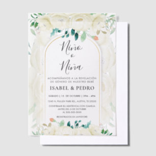 Moderne White Floral Garden Spanische Geschlechtso