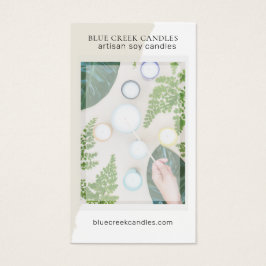 Moderne White Foto Candle Care Card
