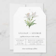 Moderne White Lily Floral Bouquet Wedding
