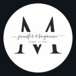 Moderne White Wedding Monogram Umschlag Aufkleber<br><div class="desc">Personalisierte monogramm Hochzeitsszenarien mit modernem Umschlag Aufkleber. Einfach online personalisieren. Die passenden Produkte ergänzen diese eleganten Monogramm Hochzeitsetiketten.</div>