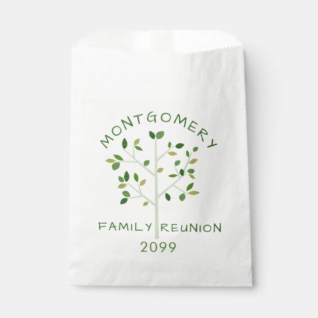 Moderne Wiedersehen Family Family Tree Personalisi Geschenktütchen (Vorderseite)