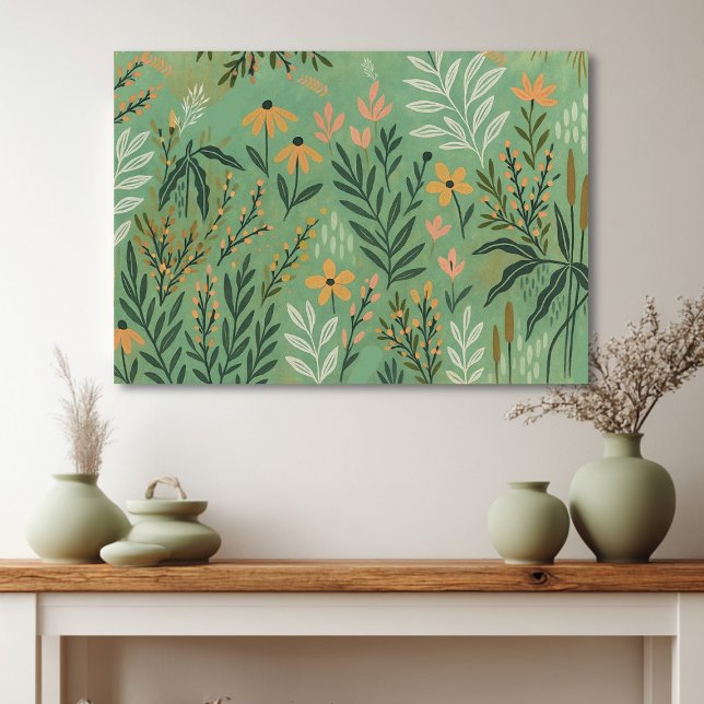 Moderne Wiesenblumen Leinwand Kunst (Von Creator hochgeladen)