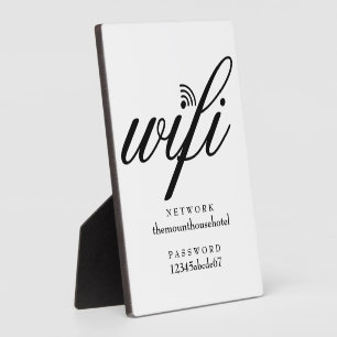 Moderne Wifi-Netzwerk- und Passwort-Anzeige Fotoplatte