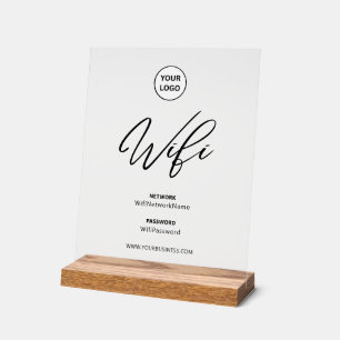 Moderne Wifi-Passwort-Netzwerk Acrylschild