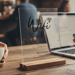 Moderne Wifi-Passwort Netzwerk  Acrylschild