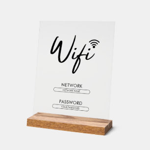 Moderne Wifi-Passwort-Netzwerk  Acrylschild